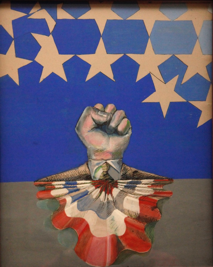 All the Kings Men (poster illustration) 20X16 oil 1968 initialed