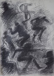 cadeuces dance 14.5X10.5 charcoal