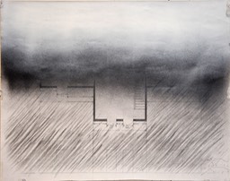 Ethereal Floor Plan 13.5X17 ink and oil paint