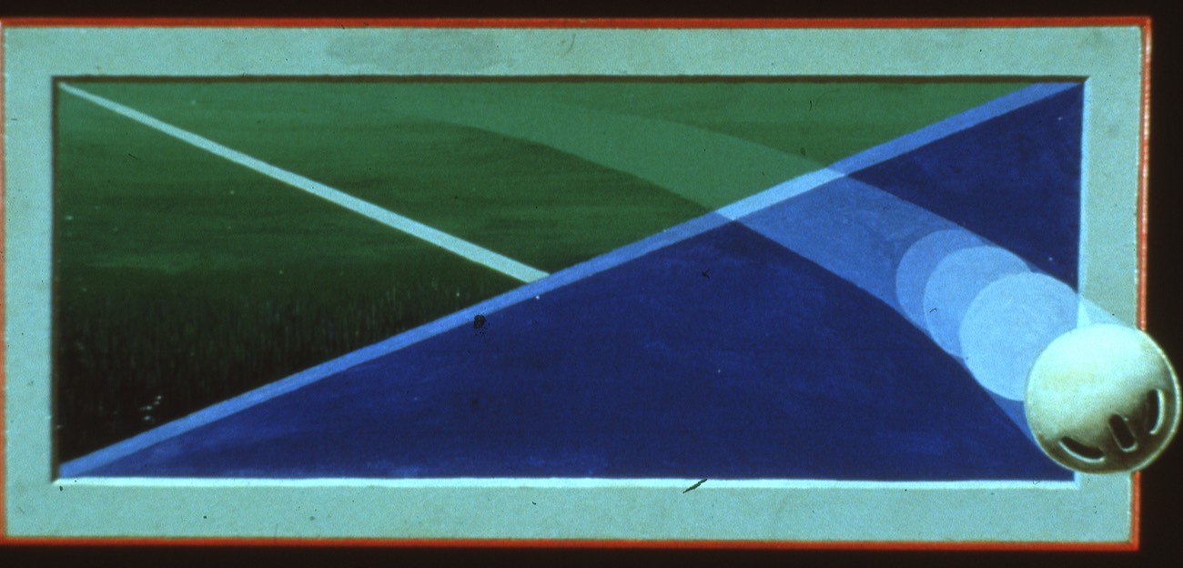 Foul Ball Oil and acrylic 12x24 1990