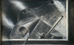 Graduation Exercises 11X18 charcoal and conte