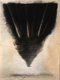 Guns At Sea 25x19 charcoal and conte