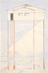 house on Stilts 18X11.8750 ink and watercolor
