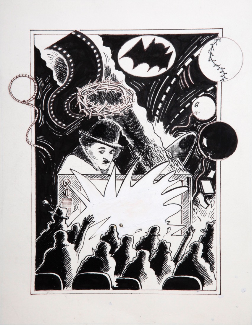 images for an illustration 15.25x11.83 india ink signed