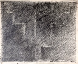 Levels 15.5x13 graphite pencil signed 2014