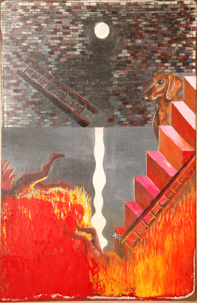 Luleh In Thematic Contemplation 23.75X16 oil  