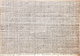 Numbers one through 1869 7.i875x10 pen and ink signed 1975 