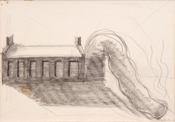 Power Plant Down4.5x6.5 graphite and pencil signed