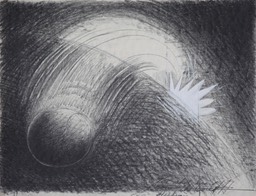 small out of the park 8.25X11.25 pencil charcoal and acrylic