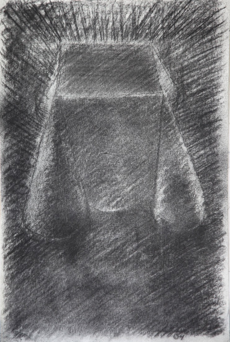 small table 16.5X11 charcoal