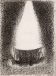 Small What Tony Bennett Saw 9x6.75 charcoal initialed