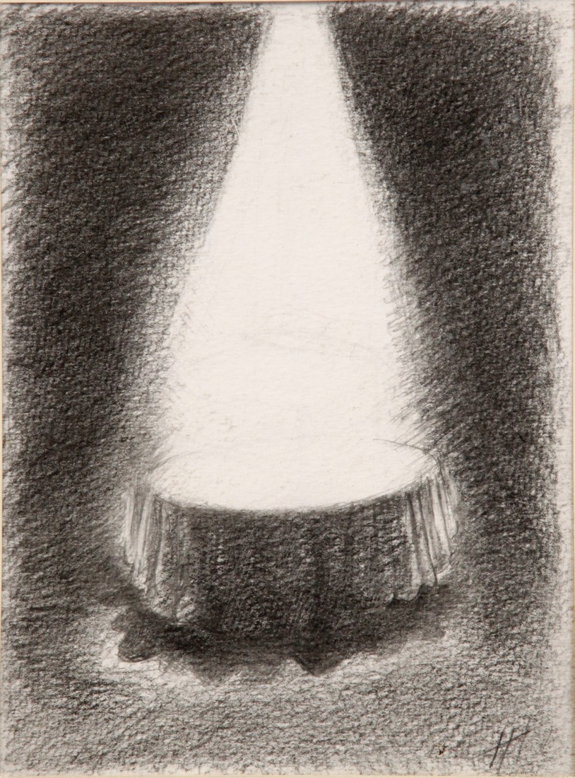 Small What Tony Bennett Saw 9x6.75 charcoal initialed
