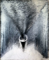 smoling barrel 16.5X13.5 charcol spray paint