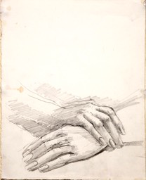 Study of Hands 10x8 graphite