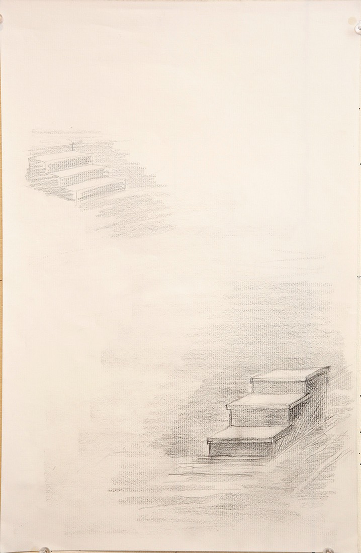 Study of Steps 17X10.8750 pencil