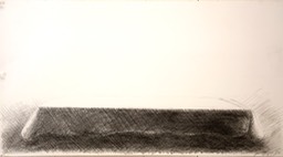 Table Sketch 11x21 graphite and charcoal signed