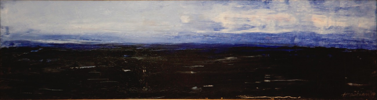 The Ocean from Rehobeth Beach 8X30 oil on plywood 2008 signed