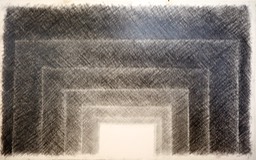 Theater Interior 14x22.5 charcosl initialed 