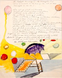 Twilight Burning 12.5x10 pen ink and watercolor