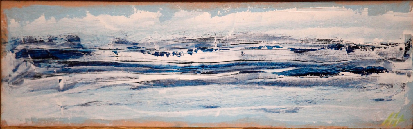 Winter on Lake Erie 6.5X23 oi on heavy board  initialed